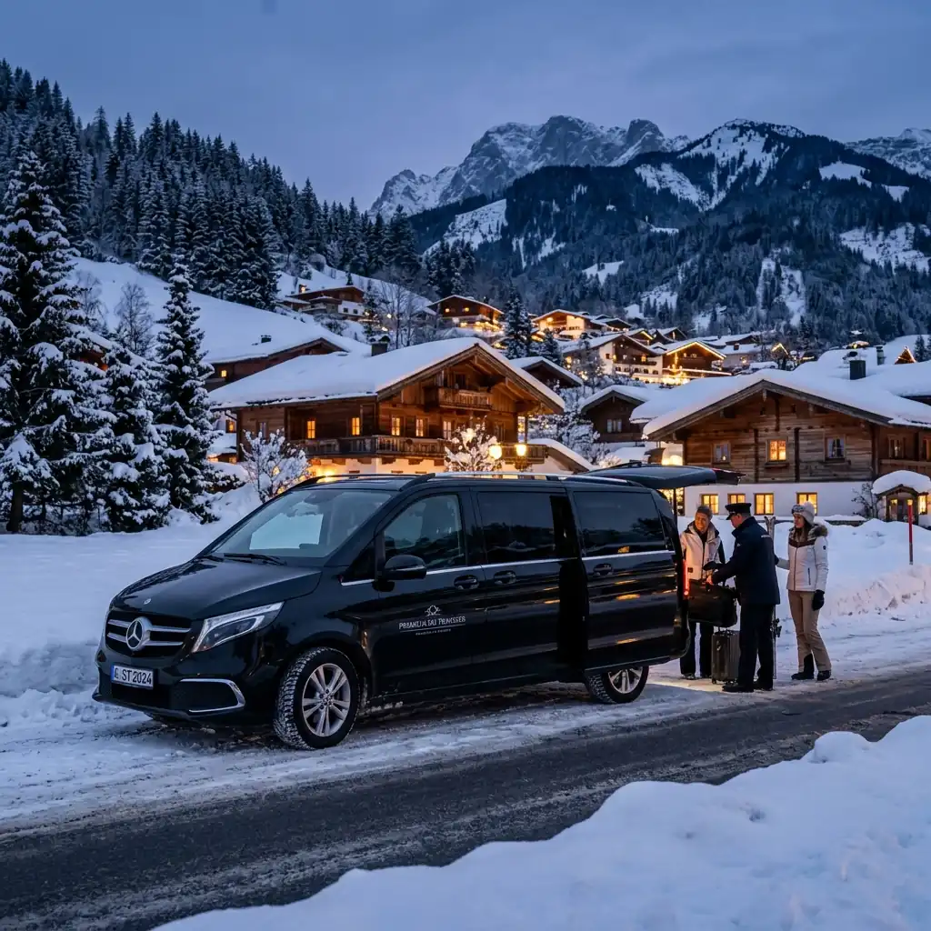 Mercedes V-Class executive van for group chauffeur transfers across Austria